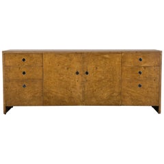 Ward Bennett Burl Wood Credenza for Brickel Associates