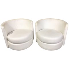 Sleek Pair of John Mascheroni Swivel Chairs