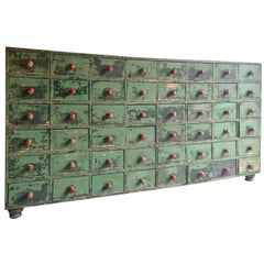 Vintage Stunning Mid-Century Haberdashery Chest of Drawers Dresser Industrial Loft 1930s