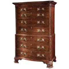 George III Mahogany Serpentine Chest-on-Chest 12