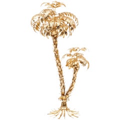 Hans Kögl Brass Palmtree Floor Lamp