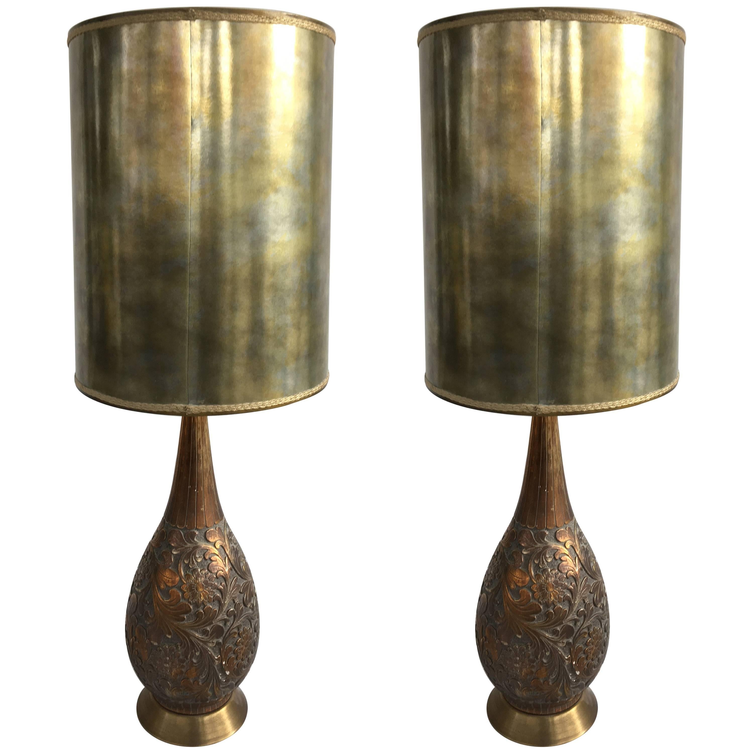 Pair of Mid-Century Hollywood Regency Lamps, 1960s For Sale