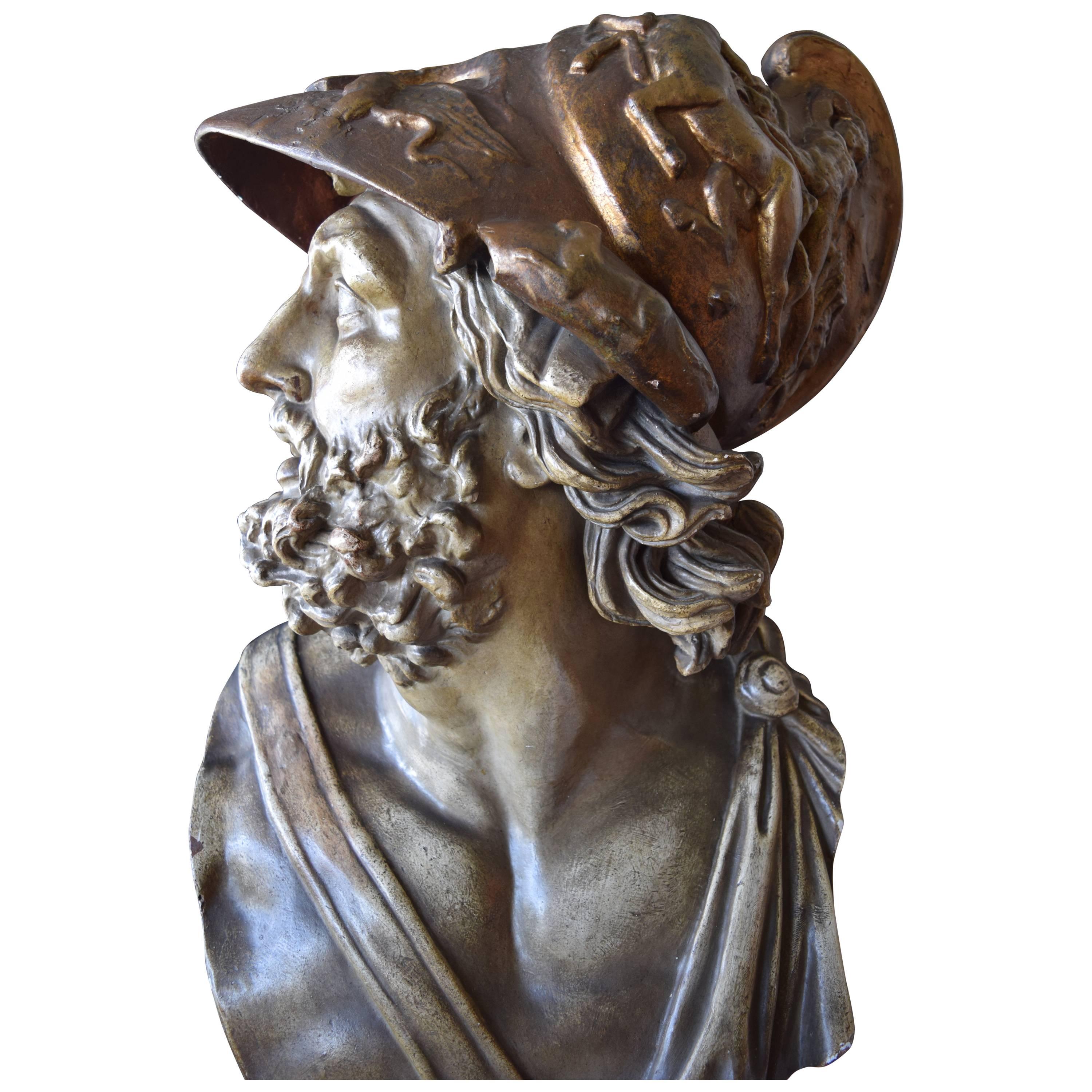 Plaster Bust of Pericles For Sale