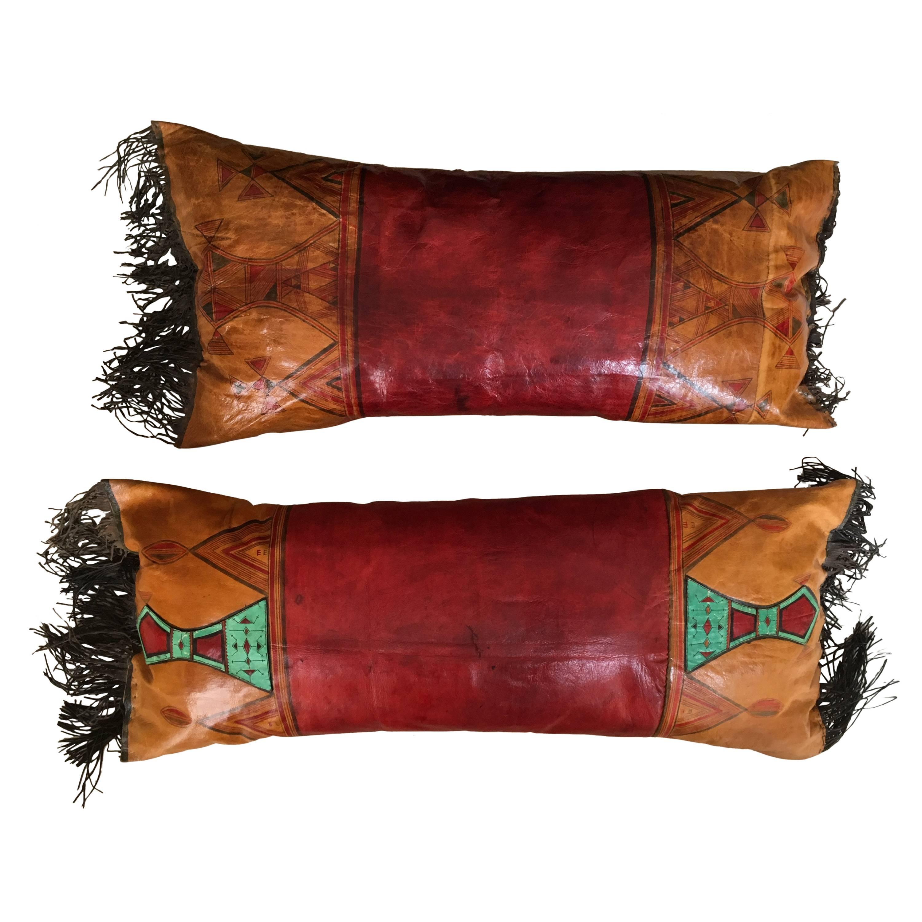 Two Old African Tuareg Pillow Sahara Niger West Africa For Sale
