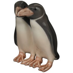 Royal Copenhagen, a Pair of Penguins, No. 1190, Anna Trap, Denmark