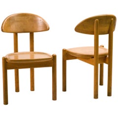 Pair of Danish Sculptural Ash Chairs 5