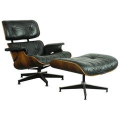 1970s Eames Herman Miller Lounger and Ottoman 670 / 671