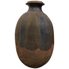 Extra Large Vintage Studio Pottery Vase with Cressey Style Flame Pattern