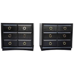 Robsjohn Gibbings Ebonized Pair of Cabinets