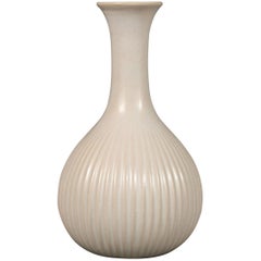 Michael Andersen Stoneware Vase White Glaze, 1930s from Denmark Michael Andersen Stoneware Vase White Glaze, 1930s from Denmark
