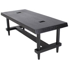 Arts and Crafts Ebonised Bench
