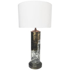 Églomisé́ Table Lamp in the Style of Piero Fornasetti 9
