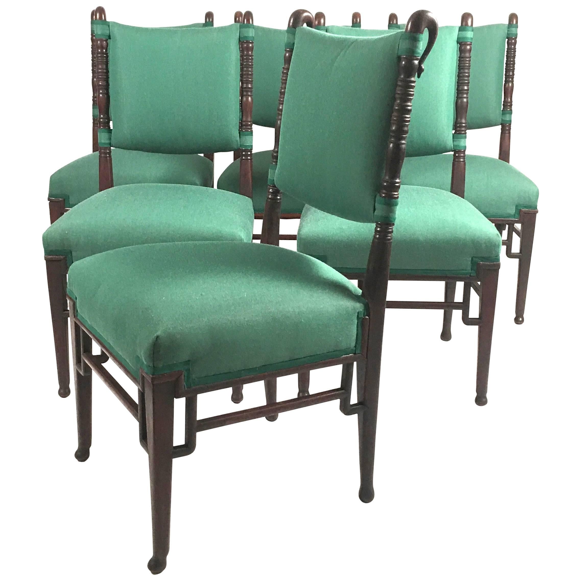 Set of Six Aesthetic Movement Period Dining Chairs