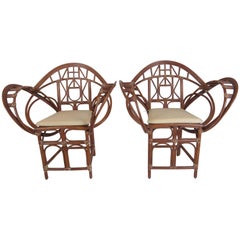 Pair of McGuire Butterfly Chairs