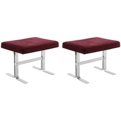 Pair of Milo Baughman for Thayer Coggin Ottomans 7
