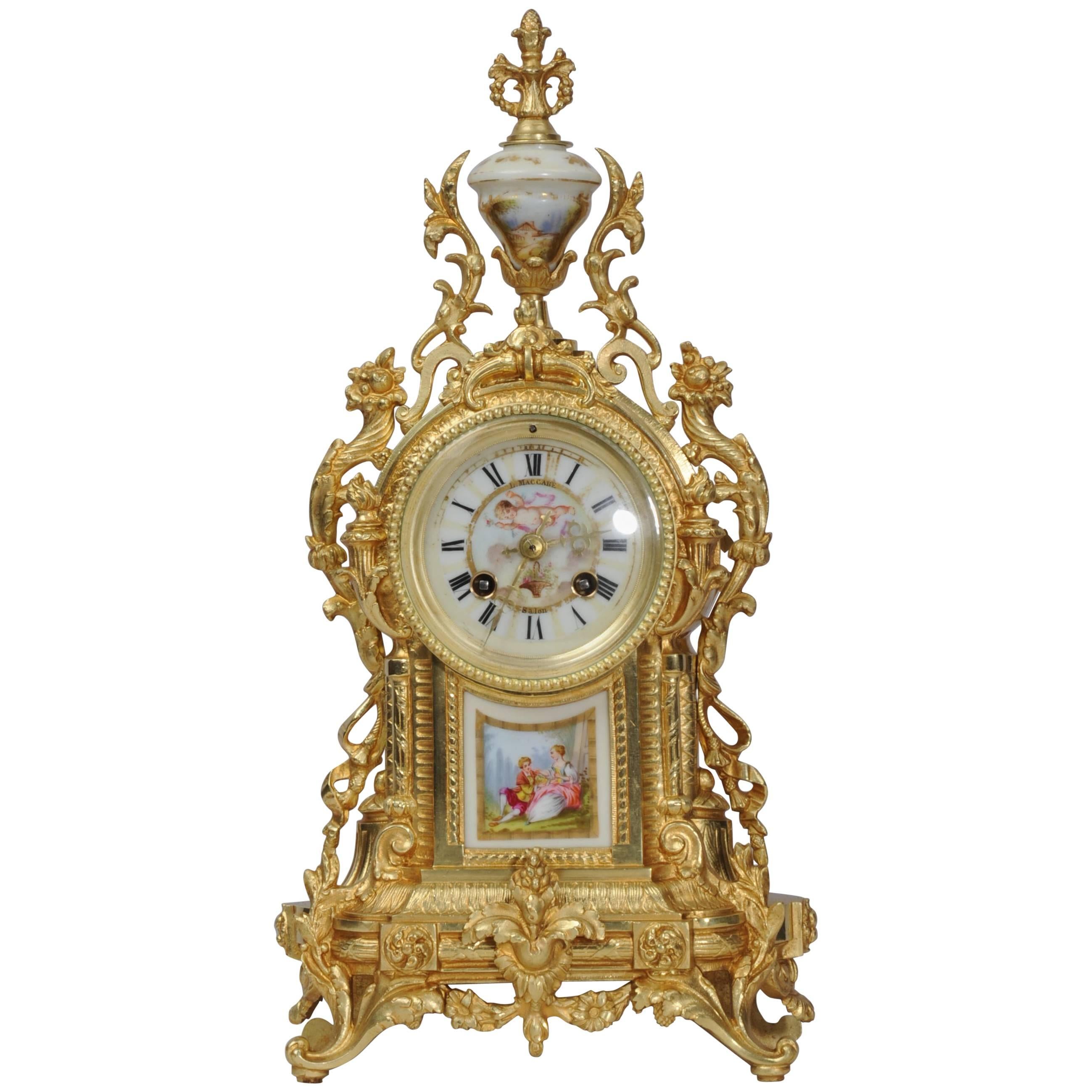Ormolu and Sèvres Porcelain Clock by Achille Brocot