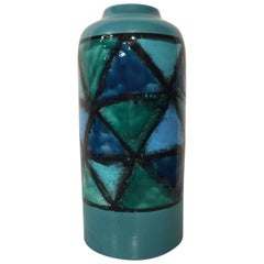 Uncommon Bitossi Vetrata Vase by Aldo Londi
