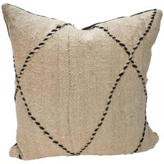 Custom Beni Ouarain Moroccan Pillow Cut from a Hand-Loomed Berber Rug