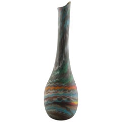 Tall Missoni Designed Murano Glass Vase