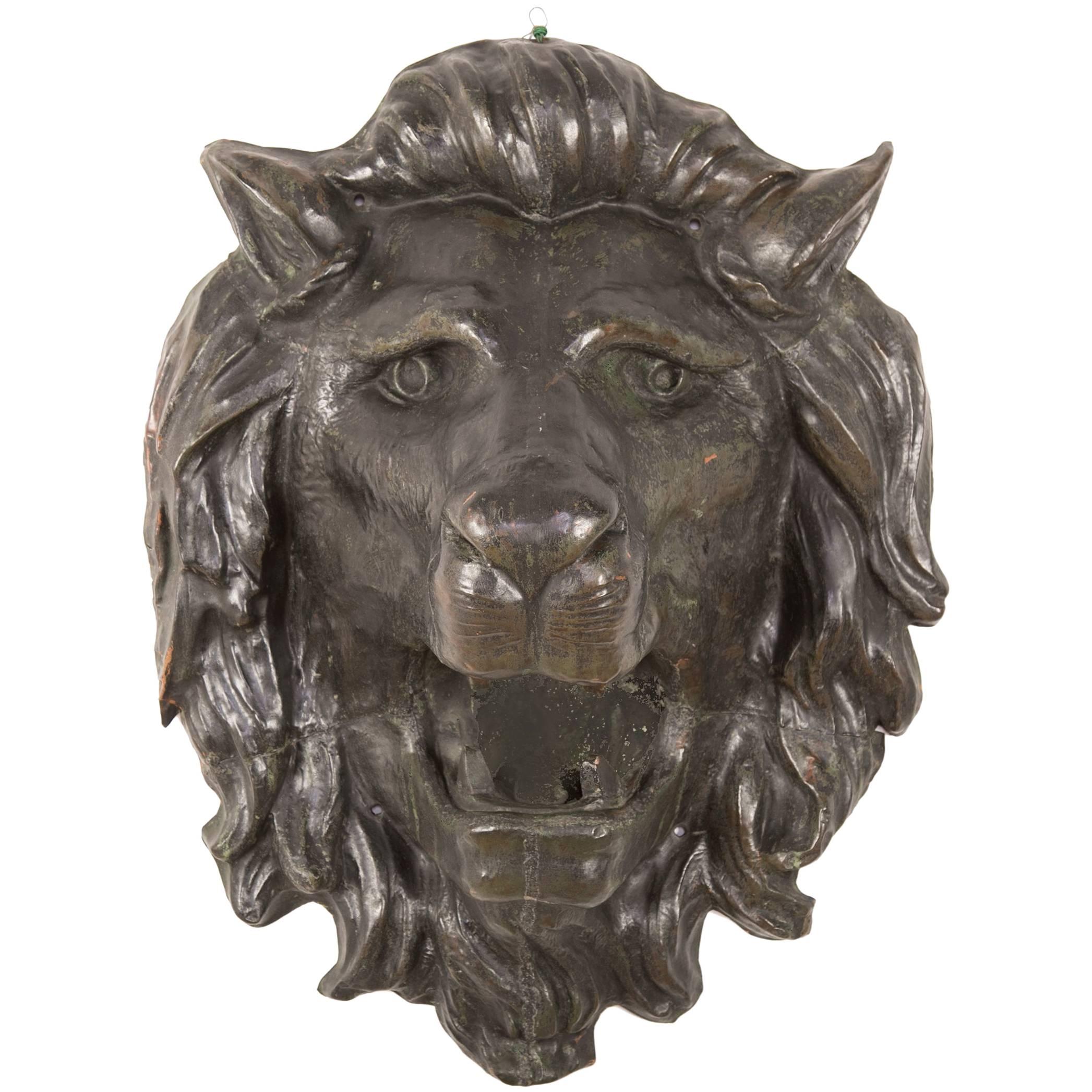 Large Architectual Element of a Lion from Union Railroad Station Worcester, MA For Sale