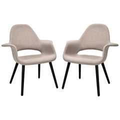 Vintage Pair of Organic Armchairs by Charles Eames and Eero Saarinen for Vitra
