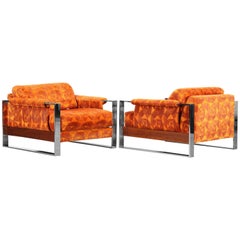 Adrian Pearsall Chrome Lounge Chairs for Craft Associates, 1970s 3
