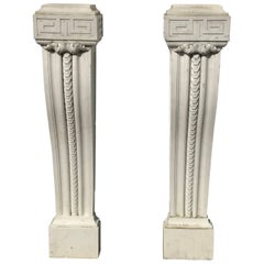 Pair of 19th Century English Regency Marble Plinths or Pedestals