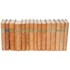 15 Swedish Leather Bound Books