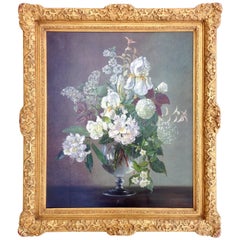 "Still Life of Flowers in a Glass Vase" by Cecil Kennedy
