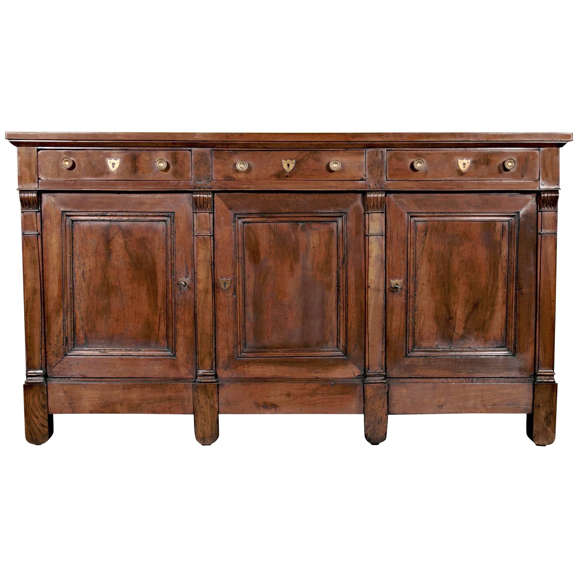 French Directoire Period Walnut Enfilade Buffet