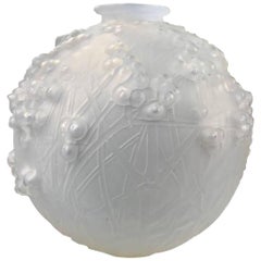 Lalique Glass Vase "Druides, " circa 1920