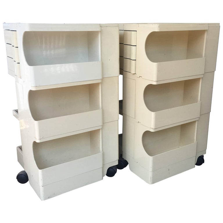 Two Vintage Joe Colombo Boby Storage Carts For Sale at 1stDibs