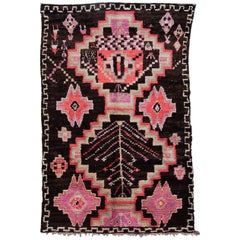 Vintage Moroccan Boujad Rug, Pink and Brown