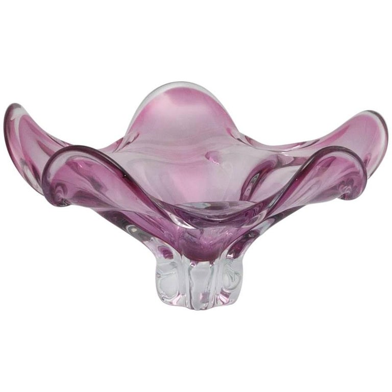 Purple Murano glass Fruit Bowl, 1960s at 1stDibs