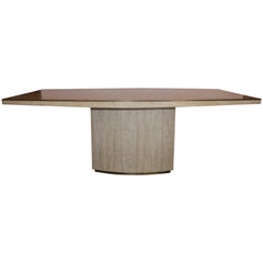Travertine Dining Room Tables - 59 For Sale at 1stdibs Travertine Dining Room Tables - 59 For Sale at 1stdibs
