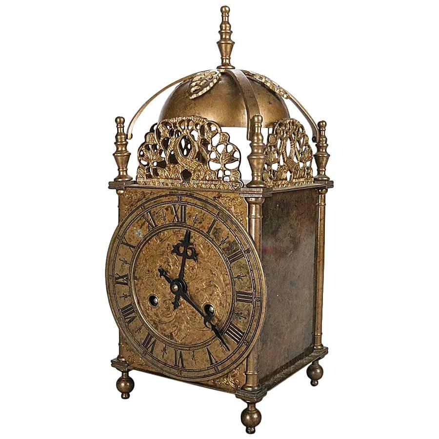 Antique George III, German Bulova Watch Co. Bronze Mantel Clock, 19th Century