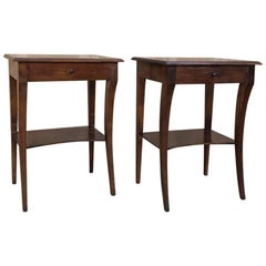 Pair of Mid-Century Directoire End Tables or Nightstands