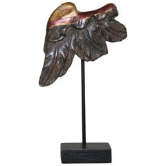 18th Century, Italian Carved Wooden Wing of a Baroque Angel