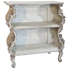 Antique Venetian Baroque Italian Painted Bookshelf