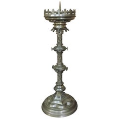 19th Century Large Bronze Byzantine Candlestick