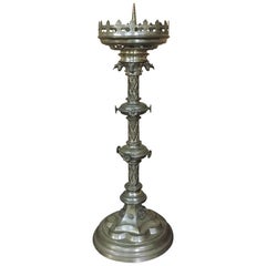 19th Century Large Bronze Byzantine Candlestick 4