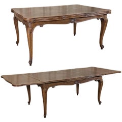 Antique Country French Draw-Leaf Dining Table