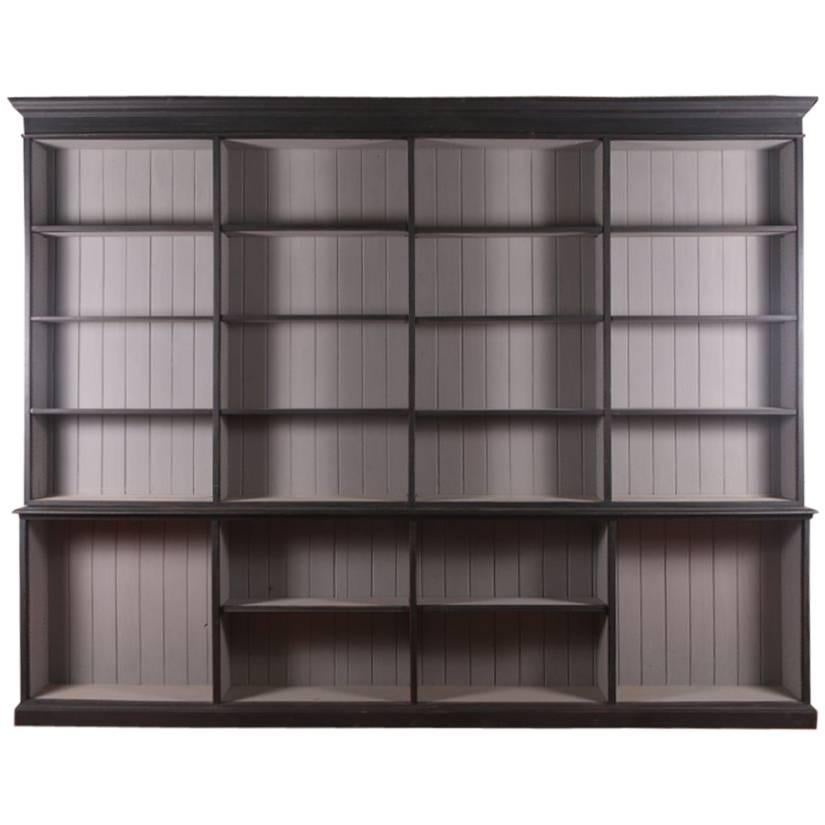  Custom Build Painted Open Library Bookcase For Sale