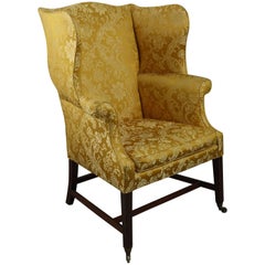18th Century George III Mahogany Wing Armchair 12