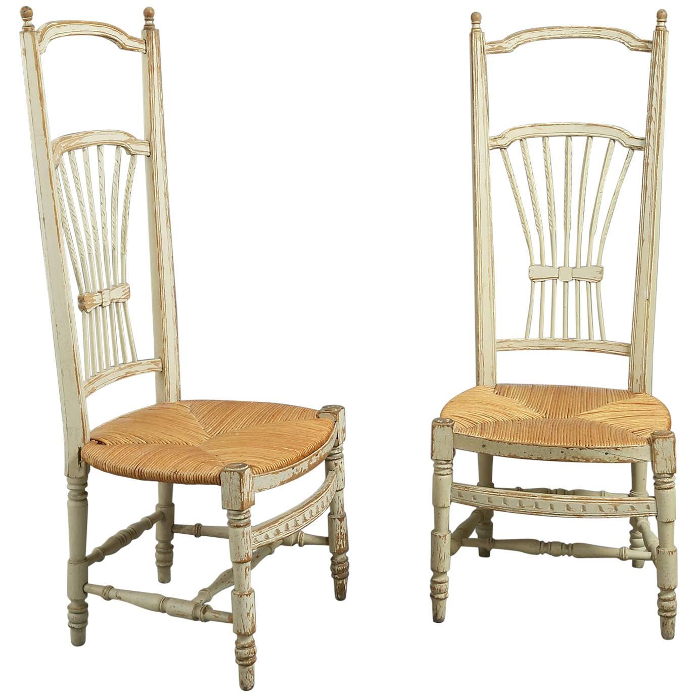 Pair of French Painted Chairs