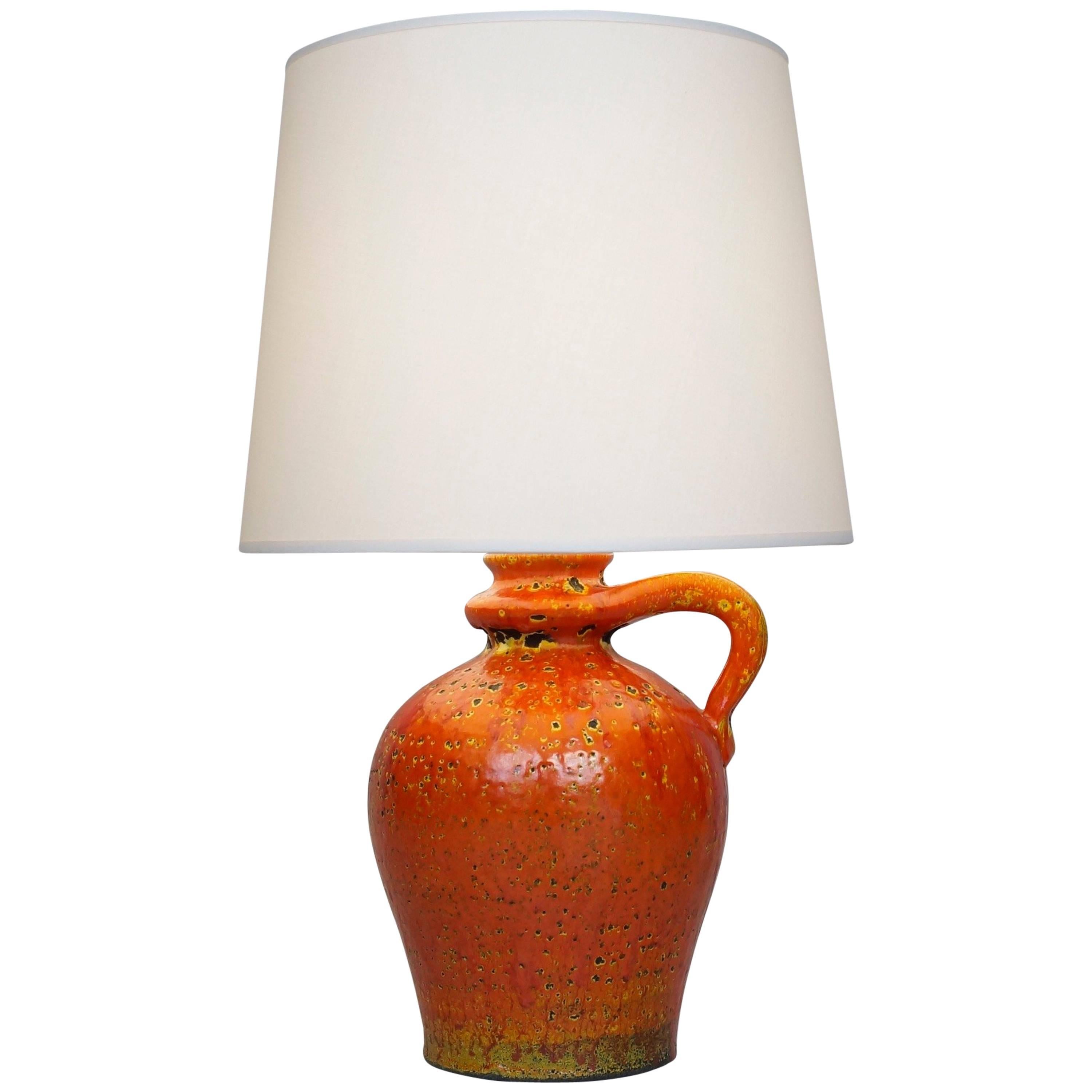 20th Century Corail Ceramic Table Lamp by André Freymond For Sale
