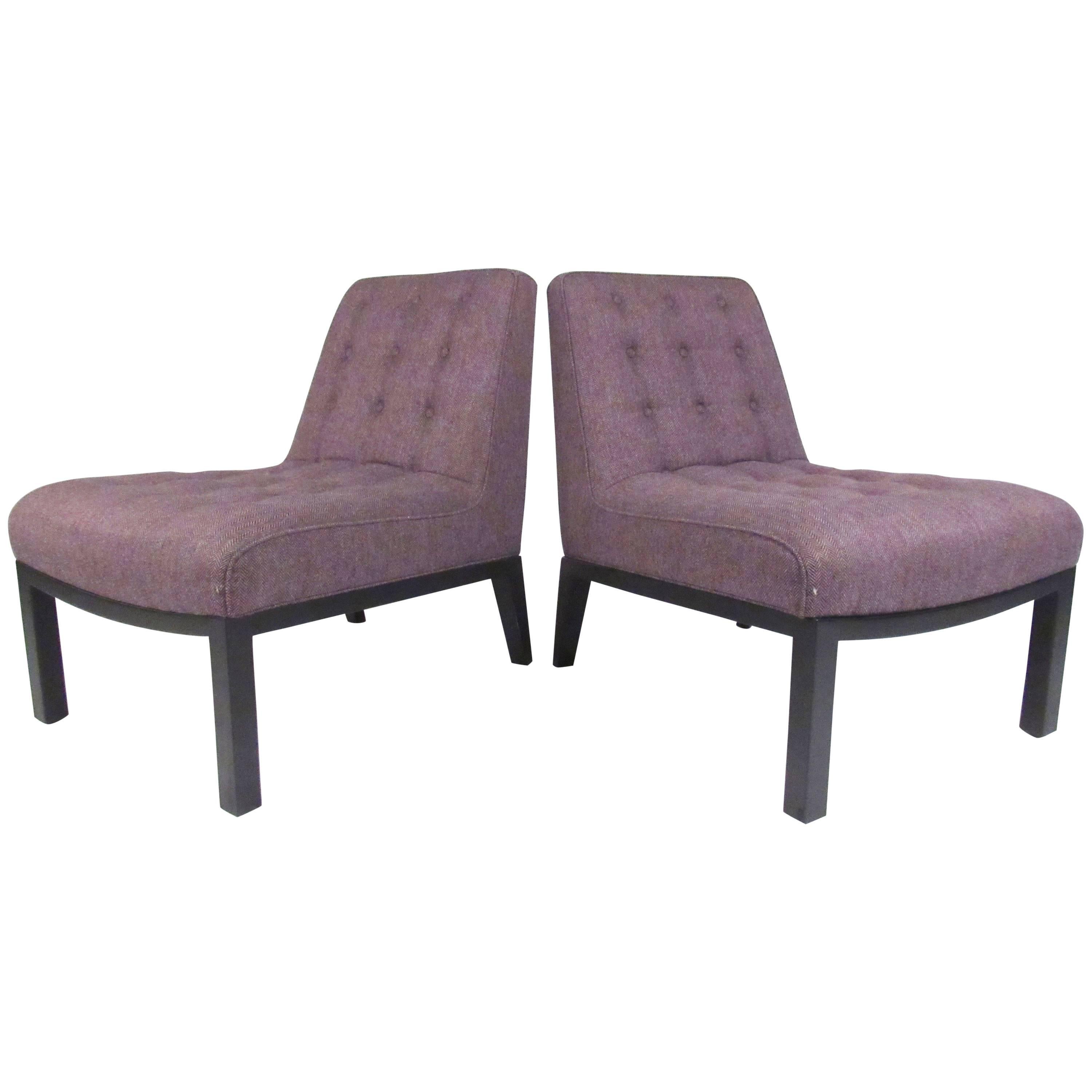 Edward Wormley Slipper Chairs for Dunbar For Sale