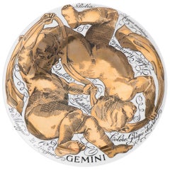 Piero Fornasetti porcelain horoscope plate Gemini, Italy 1973