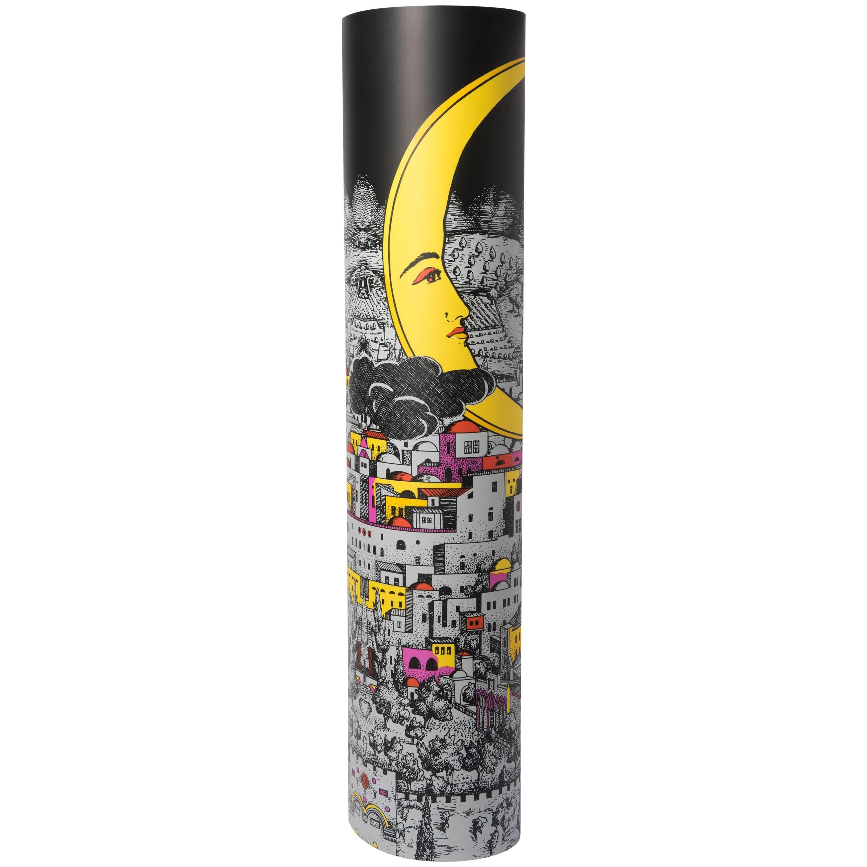 Barnaba Fornasetti large perspex floor lamp Jerusalem by Night, Italy circa 1995