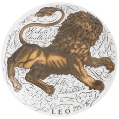 Vintage Piero Fornasetti porcelain horoscope plate no 2 Leo, Italy 1965